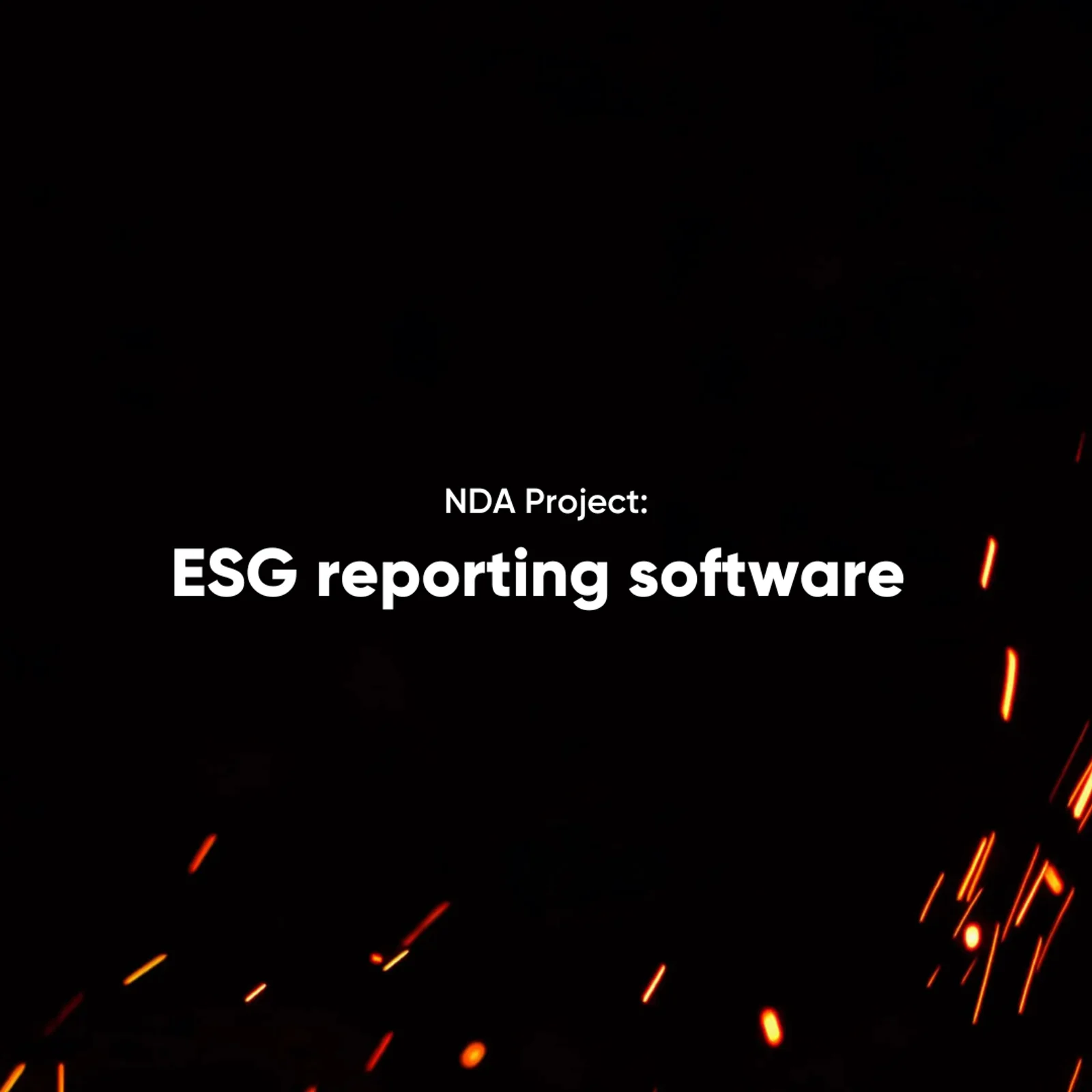 ESG reporting software project